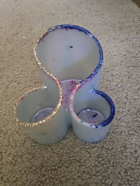 Handmade Resin Trinket Dish • Glitter Pink Gold Organizer • Unique Home Decor